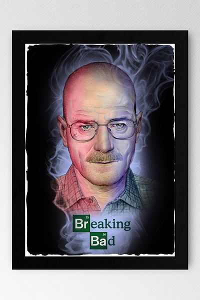Saturn Breaking Bad Πίνακας με κορνίζα - Αφίσα της τηλεοπτικής σειράς Walter White Πίνακας αφίσας