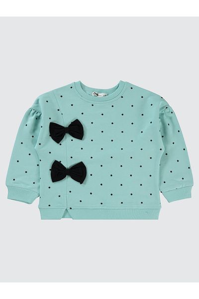 Civil Girls 2-5 Years Old Girl's Sweatshirt - Sea Foam Pattern