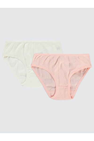 Civil Girls 2-10 Years Old Girl's Panties - Ecru-Salmon