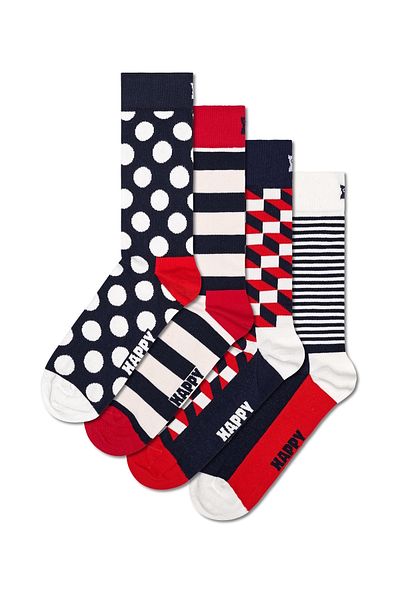 Happy Socks Strümpfe Classic Navy Socken 4er Pack
