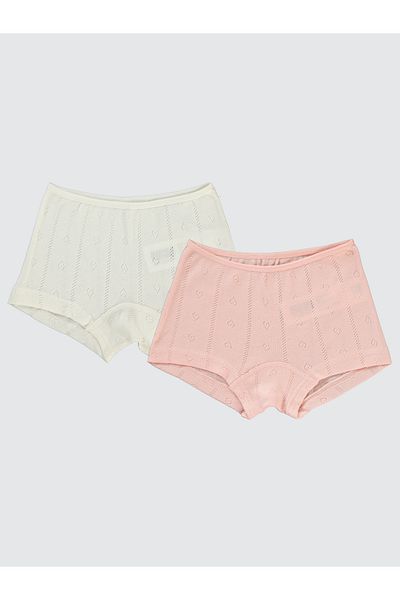 Civil Girls Ecru-Salmon Boxer Set for Girls 2-10 Years