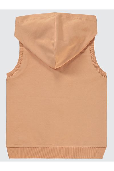 Civil Girls Girl's Hooded Vest 6-9 Years Old Italian Clay