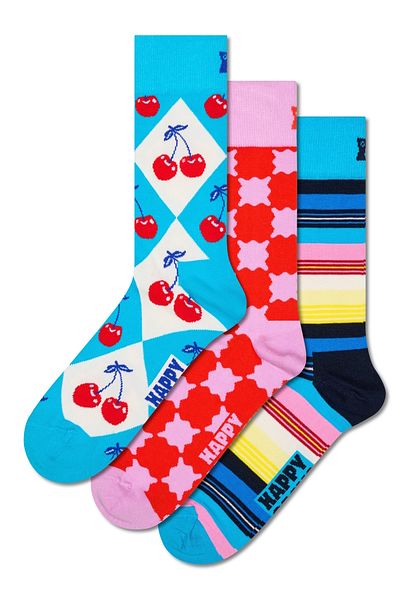Happy Socks Strümpfe CHECKS AND STRIPES Socken 3er Pack
