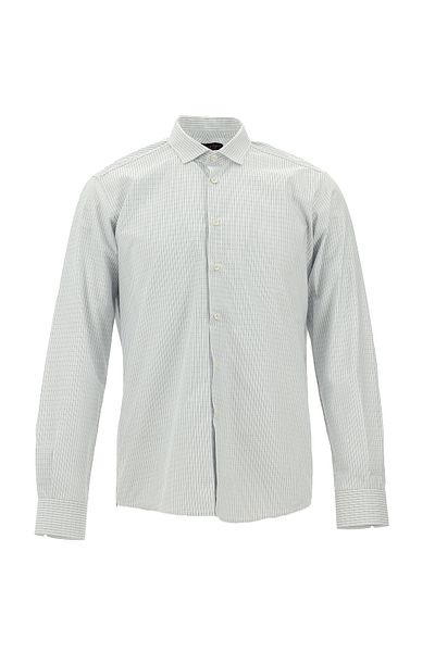 Abdullah Kiğılı Striped Slim Fit Cotton Shirt - Long Sleeve