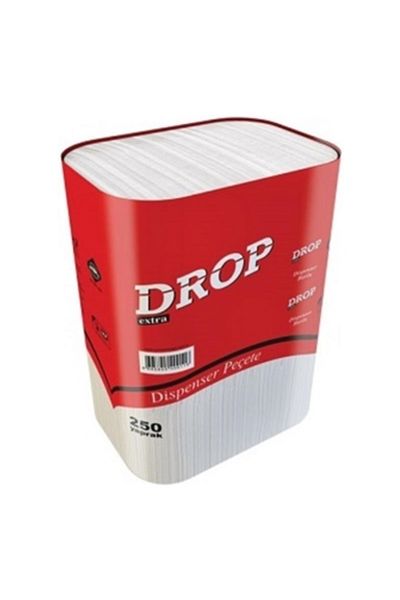 Drop Dispenser Desktop Napkin - 18 Packs of 2 Folds - 250 Pieces / Box