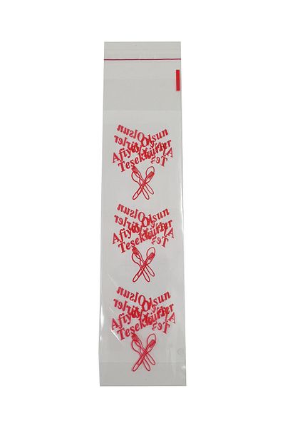 sska Fork Spoon Knife Bag - Bon Appetit Printed - Transparent - 1000 Pieces / 1 Kg