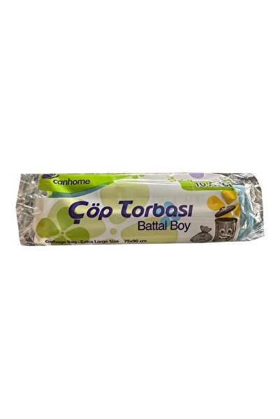 Canhome Mavi Büyük Boy Battal 75x90 Cm. 30 Litre Çöp Torbası Poşeti - 10 Adet...