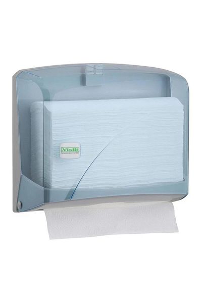 Vialli K1t Z Fold Attan Pull Paper Towel Dispenser Towel Holder - Transparent Blue - 25 Cm- 1 Piece