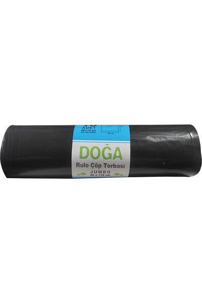 ECOPLAST حقيبة قمامة سوداء كبيرة الحجم - 300 جرام- 90 لتر - 80 × 110 سم / 10 لفات من 10 قطع