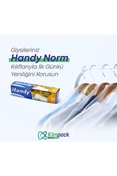 Handy Vakumsuz Şeffaf Giyisi Elbise Ceket Mont Askı Kılıfı Poşeti Torbası - 10 Adetlik 3 Kutu