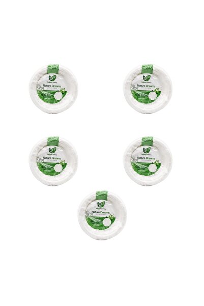 Roll-Up Nature Ecological Cardboard Paper Party Disposable Plate - 18 cm- 5 P...