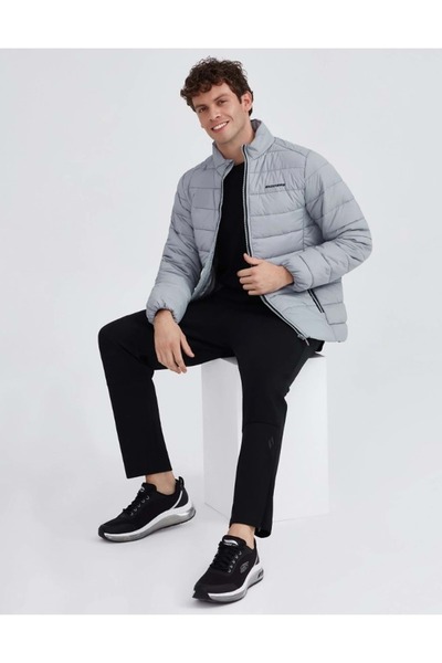 SKECHERS M Outerwear Padded Jacket Coats S231242 Men's Casual Coats Gray