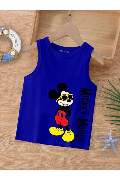 BENROMA 1 tricou este un cadou pentru achiziții de 6 și mai sus în coș - Tricou fără mâneci pentru copii cu imprimeu cu personaje de desene animate