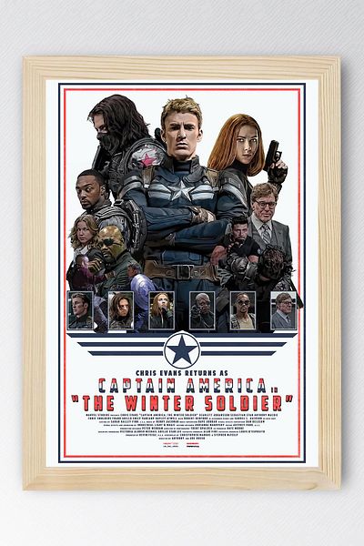 Saturn Pictură înrămată Captain America - Pictură poster Captain America Marvel