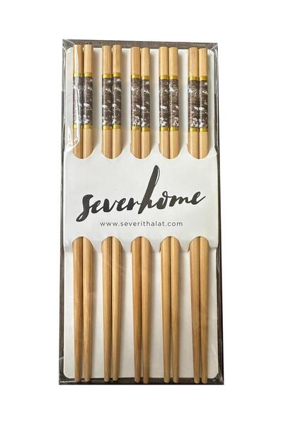 omeyva Desenli Yıkanabilir Kore Japon Çin Bambu Chopsticks Yemek Çubuğu - 24 ...