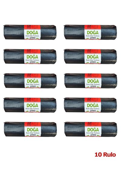 ECOPLAST King Size Garbage Bag Bag - 500 Gr- 90 Liters - 80 X 110 Cm / 10 Rolls of 10 Pieces