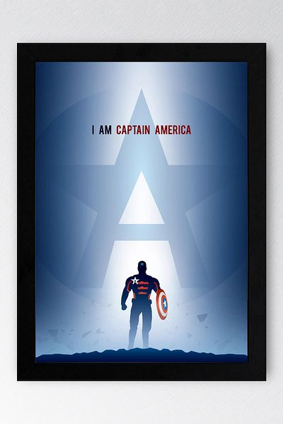 Saturn Πίνακας με κορνίζα Captain America - Πίνακας με αφίσα Captain America Marvel