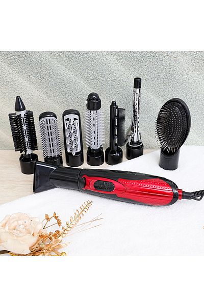 Olsenmark 9-in-1 Hair Styler | Curl, Straighten, Wave | 3 Heat, 2 Speed, Cold Shot | 2y Warranty