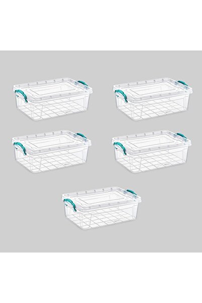 Polytime Şeffaf Kilitli Eşya Gıda Saklama Düzenleme Kabı Kutusu - Sığ Dikdört...