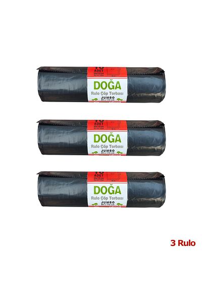 ECOPLAST King Size Garbage Bag Bag - 500 Gr- 90 Liters - 80 X 110 Cm / 3 Rolls of 10 Pieces