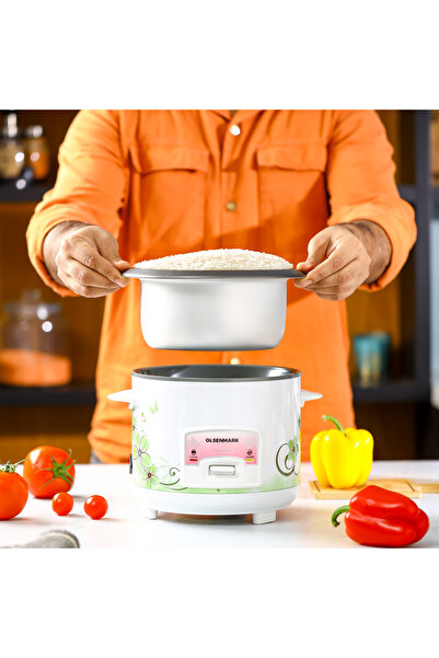 Olsenmark طباخ أرز أوتوماتيكي بقوة 400 واط - OMRC7025، 3 وظائف في 1