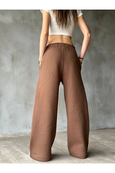 JANES Coffee Color Palazzo Wide Leg Sweatpants