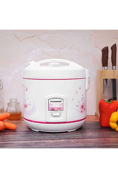 Olsenmark Rice Cooker, 2.2L | 3 In 1 - Non-Stick Cooking Pot