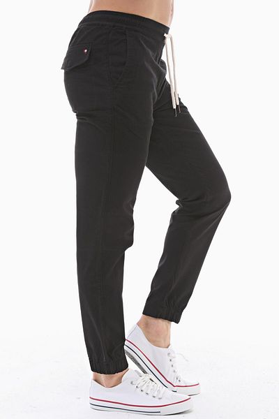 CEDY DENIM Ανδρικό Stretchy Slim Fit Jogger παντελόνι - Ελαστική μέση, κορδόνια, τσέπες, στενό πόδι C314