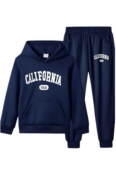 han elegant Σετ παιδικές φόρμες Unisex μονόχρωμες California printed