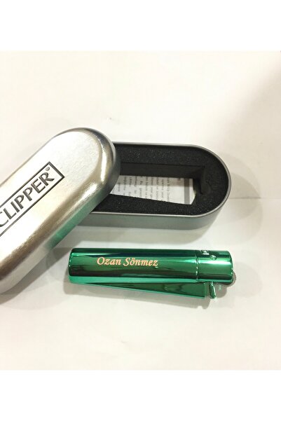 Gülay AVM Kişiye Özel İsim Baskılı Kutulu Clipper Çakmak Metal Gly-239 Parlak...