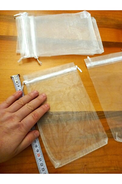 yörük tuhafiye Şeffaf Tül Kese ,50 Adet (15X24 CM) ,çeyiz ,dügün Havlu, Yasin, Hediyelik. Bohça Boy Organize Kese