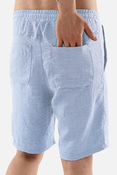 CEDY DENIM Men's Summer Synthetic Linen High Waist Elastic, Loose Fit Shorts C348