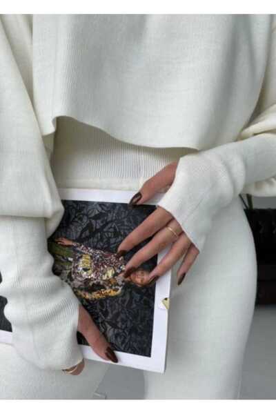 IHLAMURLAR TEKSTİL High Waist Knitwear Set with Fingers
