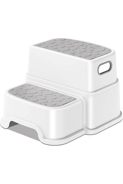 COOYA Kids Step Stools, 2 Step Stool, with Anti-Slip Surface and Rubber Bottom, for Bathroom, Kitchen