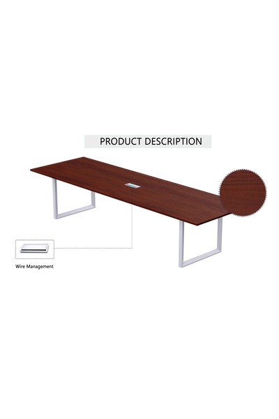 Mahmayi Vorm 136-24 Modern Conference-Meeting Table for Office, Home-(6 Seater, Apple Cherry)