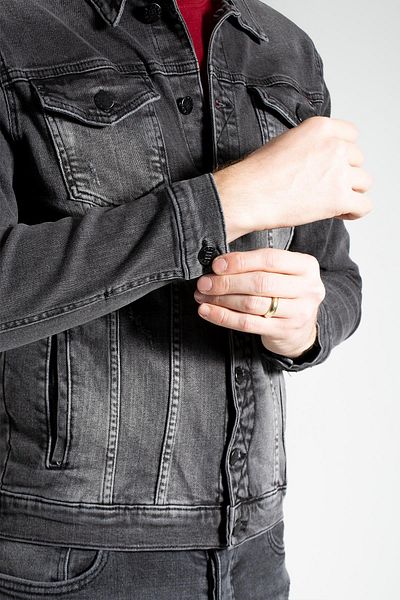 CEDY DENIM Ανδρικό τζιν παλτό με λεπτή εφαρμογή C307