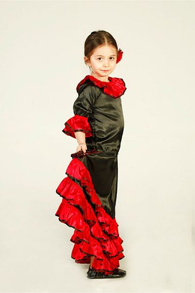 Beşik Kostüm Girl's Red Black Spanish Costume