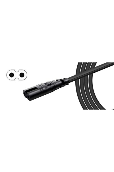 harry 1.5mt 1.5 Metre Lcd Led Tv Televizyon Güç Elektrik Power Kablosu 2 Pin Oluklu 2'li