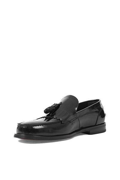 Celal Gültekin Erkek Siyah Püsküllü Açma Deri Loafer