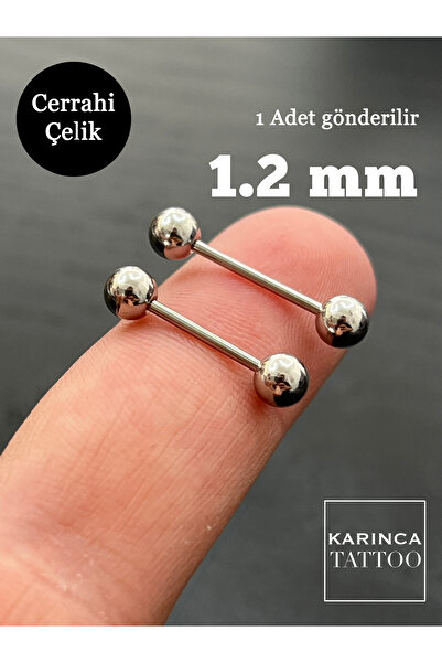 Karınca Piercing Uzun Bar Çubuk Conch Dudak Nipple Göğüs Meme Ucu Piercing Gerçek Cerrahi Çelik (karınca Tattoo)