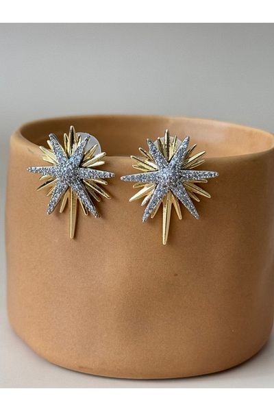 Gold Garden Chora Premium Star Zircon Earrings