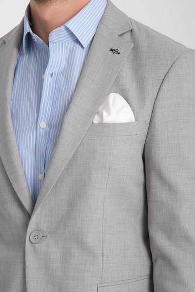 Frappoli Ανδρικό γκρι σουέτ Slim Fit Blazer - Drs Pieros, Μικτό βαμβάκι, τέσσερις εποχές