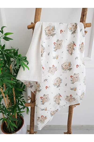 ilkimbebe Koala Muslin Pique Double Layer Baby Blanket 85X90