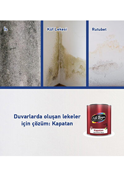 Filli Boya YENİ KAPATAN ÖZEL RUTUBET VE LEKE ÖRTÜCÜ BOYA 0,25 LT