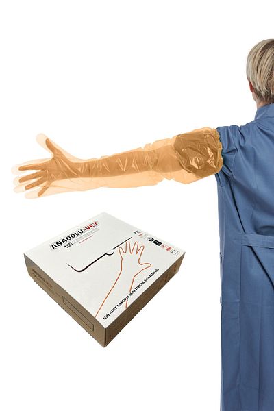 Anadolu-Vet 90 cm Long Nylon Gloves (Pack of 100)