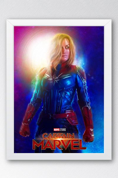 Saturn Pictură înrămată Captain Marvel - Pictură poster Captain Marvel