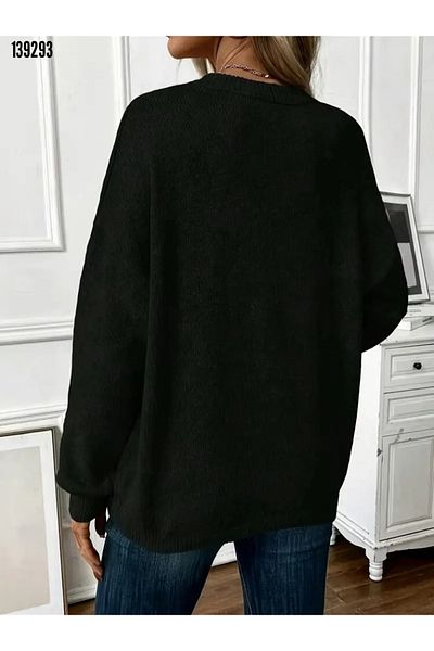 Kokosh moda Γυναικεία πλεκτή μπλούζα με μακρυμάνικη λαιμόκοψη