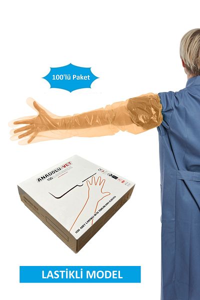 Anadolu-Vet 90 cm Long Nylon Gloves (Pack of 100)