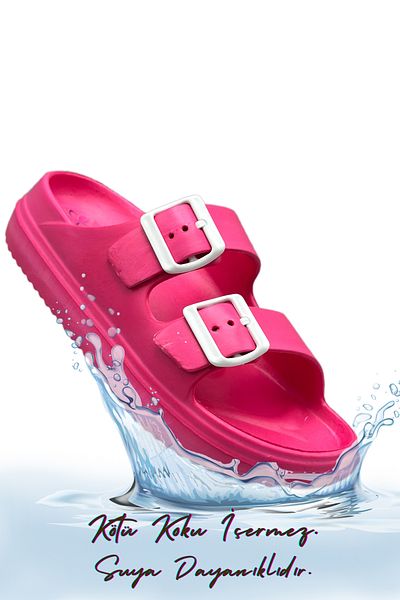 sermoda Ελαφριές παντόφλες Eva Lavatory - Καλοκαιρινές παντόφλες παραλίας και πισίνας με διπλή πόρπη - Fujya