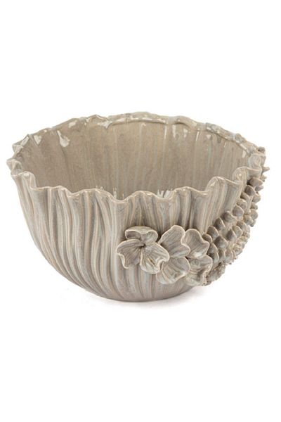 Mikasa Moor Mi̇kasa Moor P237.803621 Orchid Flower Cream Ceramic Bowl 14X27Cm